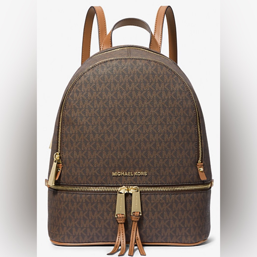 Michael Kors Rhea Medium Logo Backpack used